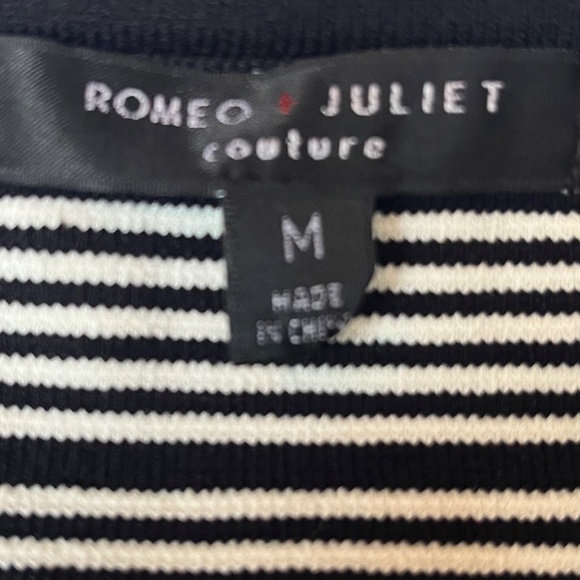 Romeo & Juliet Couture Skirt, Black / White Stripes, M - Picture 4 of 8
